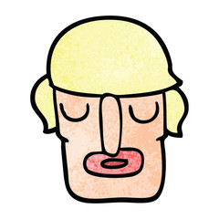 cartoon doodle male face