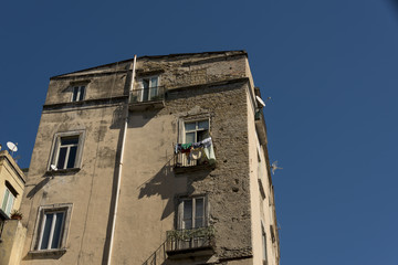 Colourful Streets of Naples old town Italy