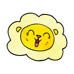 cartoon doodle happy lion