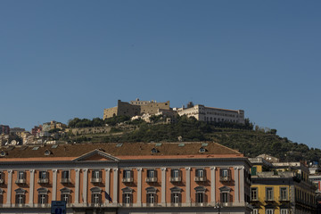 Hilltop biuldings Naples Italy