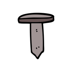 cartoon doodle iron nail