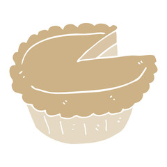 flat color style cartoon pie