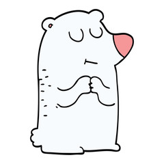cartoon doodle polar bear