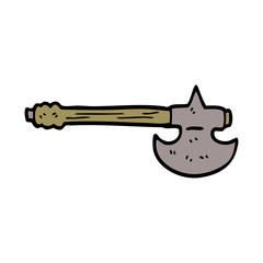 cartoon doodle medieval axe