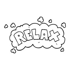 line drawing cartoon relax symbol