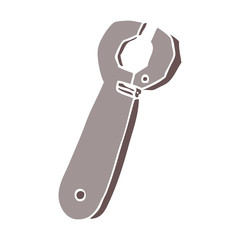 cartoon doodle spanner tool