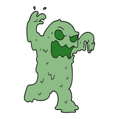 cartoon doodle slime monster © lineartestpilot