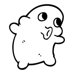 line drawing cartoon weird alien