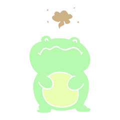cartoon doodle frog