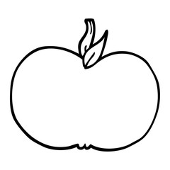 line drawing cartoon juicy apple