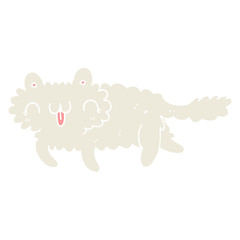 flat color style cartoon cat