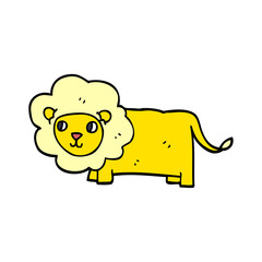 cartoon doodle happy lion