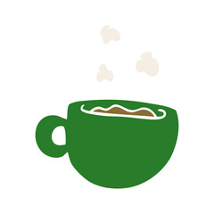 cartoon doodle cup of tea