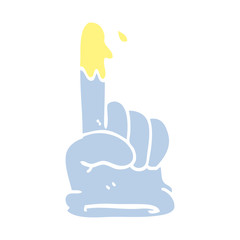 cartoon doodle rubber glove