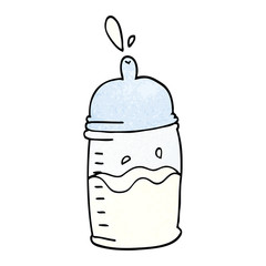 cartoon doodle baby bottle