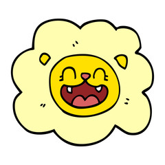 cartoon doodle happy lion