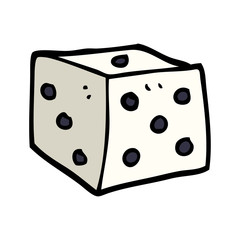 cartoon doodle classic dice
