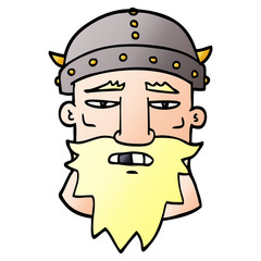 cartoon doodle viking face
