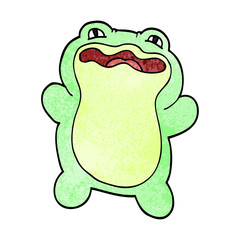 cartoon doodle frog