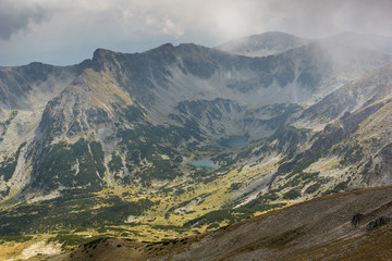Obraz na płótnie Canvas Amazing panoramic view from Musala peak, Rila mountain, Bulgaria