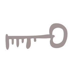 cartoon doodle metal key