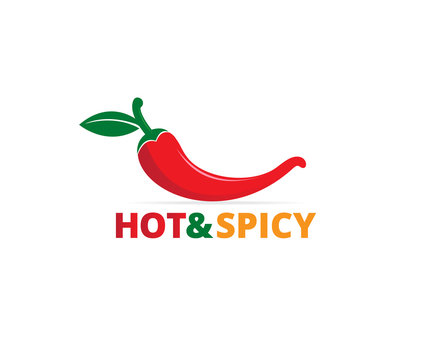 chili hot and spicy food vector logo design inspiration