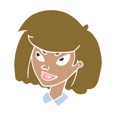 cartoon doodle face of a girl