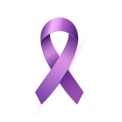 Realistic purple Awareness Ribbon to World Lupus Day.