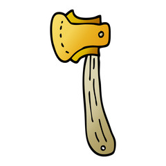 cartoon doodle long axe