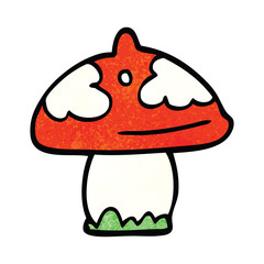 cartoon doodle mushroom