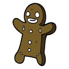cartoon doodle gingerbread man