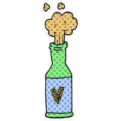 cartoon doodle beer and foam