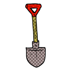 cartoon doodle shovel