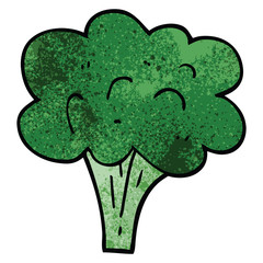 cartoon doodle broccoli stalk