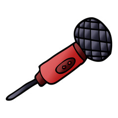 cartoon doodle microphone