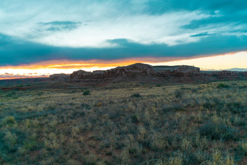 Sunset in desert Utah