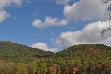 October, fall is on the Way.
Mountains and clouds

