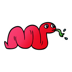 cartoon doodle snake