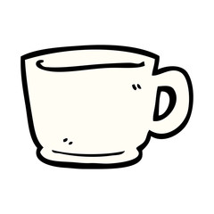 cartoon doodle tea cup