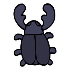 cartoon doodle huge beetle