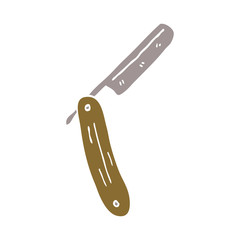 cartoon doodle old style razor
