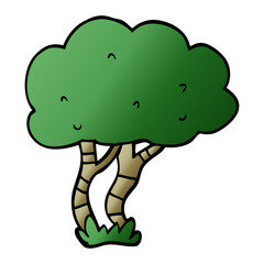 cartoon doodle tree