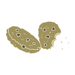 flat color illustration of a cartoon cookies