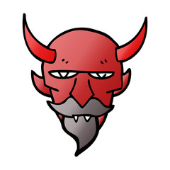cartoon doodle devil face