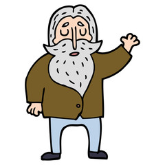 cartoon doodle bearded man