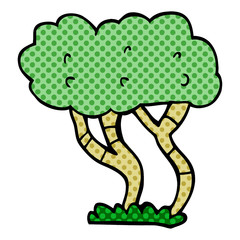 cartoon doodle tree
