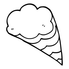 line drawing cartoon decorative cloud element
