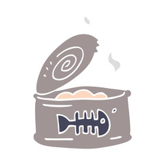 cartoon doodle tin of tuna