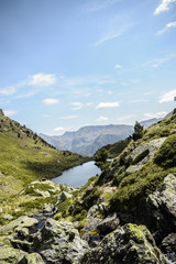 Andorra mountains and lake