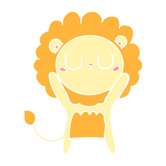 flat color style cartoon lion